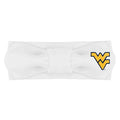Creative Knitwear West Virginia Mountaineers Infant Girls White Solid Hair Knot Headband Embroidered Logo - Size Newborn - 4T