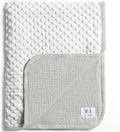 lulumoon Baby Blankets for Boys Newborn: Muslin & Minky Dotted Backing - Thermal Receiving Blanket for Stroller & Registry Gift 30"x40"（Gray