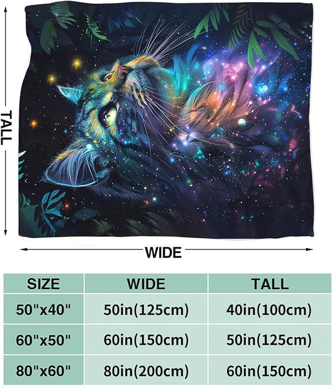 Tijuboni Cat Throw Blanket Cat Gifts for Girls Boys Women Men Kids Adults Soft Flannel Fleece Blanket for Couch Sofa Bed Home Decor 40"x50"