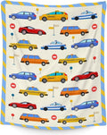 Car Throws for Boys - 40" x 50" Inches Lightweight Warm Throw Blanket for Kids, Teens - Cute Flannel Blanket Gifts for Crib, Couch, Sofa
