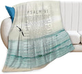 Tijuboni Psalm 91 Throw Blanket Christian Religious Gifts for Women Men Girls Boys Kids Adults Soft Flannel Fleece Blanket for Couch Sofa Bed Home Decor 50"x60"