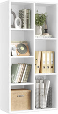 VASAGLE Bookcase, Bookshelf with 7 Compartments, Freestanding Shelves and Cube Organizer, for Display in Living Room, Bedroom, and Home Office, Cloud White ULBC27WT