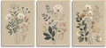 CHMMART 3 Piece Botanical Floral Framed Wall Art Vintage Flower Canvas Art Prints Wildflower Pictures Wall Decor Nature Painting Artwork for Living Room Bedroom Bathroom 16x20in