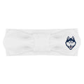 Creative Knitwear Connecticut Huskies Infant Girls White Solid Hair Knot Headband Embroidered Logo - Size Newborn - 4T