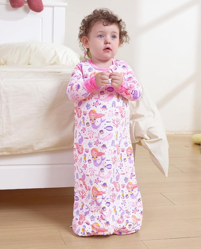 Rayon Made from Bamboo Viscose Sleep Sack 0-36 Months 1.0 Tog for Toddler and Baby sleepers 2-Way Zipper Newborn Sleep Sacks