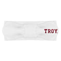 Creative Knitwear Troy Trojans Infant Girls White Solid Hair Knot Headband Embroidered Logo - Size Newborn - 4T