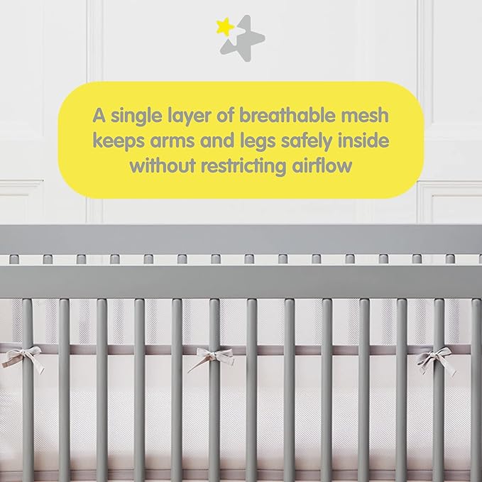 BreathableBaby Breathable Mesh Liner for Full-Size Cribs, Classic 3mm Mesh, Forest Fun Pink (Size 4FS Covers 3 or 4 Sides)