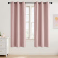 NICETOWN Blush Pink Room Darkening Curtains 68 Inches Long 2 Panels for Girls Room, Bedroom, Nursery Thermal Insulated Blackout Drapes Solid Grommet Noise Reducing Window Curtains, W40