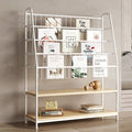 Metal Kids Bookshelf and Toy Storage Organizer,6 Tier Childrens Bookcase,Magazine Rack Floor, Book Shelf for Kids Rooms Classroom Nursery Living Room Office (White, L:31.5")
