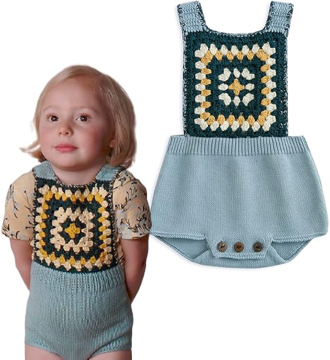 Simplee kids Baby Girl Knit Romper Fall Sleeveless Pompoms Rompers Newborn Little Girl Overall Jumpsuit Outfits
