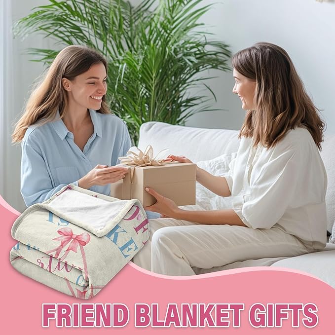 Friends Blanket Gifts for Women, Birthday Gifts for Women, Friendship Gifts for Bestie BBF, Funny Throw Blanket for Friends Female, Best Friend Blankets 50"x60", Gift for Christmas Thanksgiving