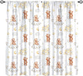 Cartoon Bear Curtains, Cute Lovely Bear Star Cloud Ballon Pastel Window Treatments, Rod Pocket Thermal Insulated Drapes 2 Panel Sets for Kids Bedroom Nursery Classroom, 42" W X 45" L