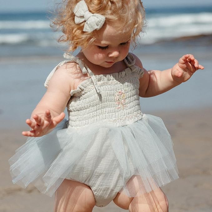 Newborn Baby Girl Bodysuit Sleeveless Halter Frill Romper One-piece Jumpsuit with Headband Summer Clothes Set