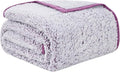 EMME Fleece Twin Blanket, 60x80in, Plush Purple, Soft, Lightweight, Reversible, Warm
