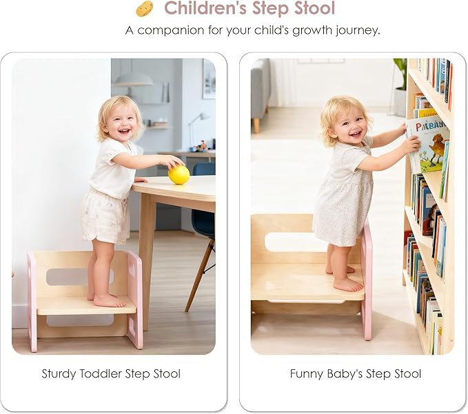 Montessori Weaning Table and Chair Set - Adjustable Design for Toddlers, Ideal for Mealtime, Learning, and Play, Pink