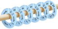 Pro Goleem Baby Closet Dividers Blue Baby Closet Organizer for Nursery Baby Clothes Size Age Dividers Fits 1.5" Rod 6 PCS