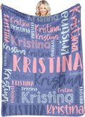 Dr.TOUGH Personalized Blankets with Name Customized Baby Blankets for Girls Boys Adults Monogrammed Blankets and Throws Christmas Birthday Mothers Fathers Valentines Day Gift (Dark Blue,30''×40'')