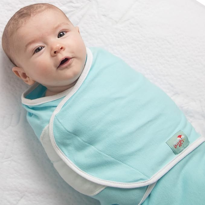 Newborn Bamboo Rayon Swaddle Wraps | Baby Receiving Blankets 3 pk: Wrap & 2 Muslin Square Blankets - Light Blue & Grey Chevron Stripes & Stars