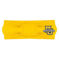 Creative Knitwear Marquette Golden Eagles Infant Girls Gold Solid Hair Knot Headband Embroidered Logo - Size Newborn - 4T