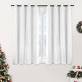 XiDi White Curtains with Sheer Overlay for Girls Bedroom 80% Blackout Double Layer Curtains for Nursery Kids Room Star Drapes with Tiebacks Room Darkening Grommet Window Treatment 2 Panels W34 X L63