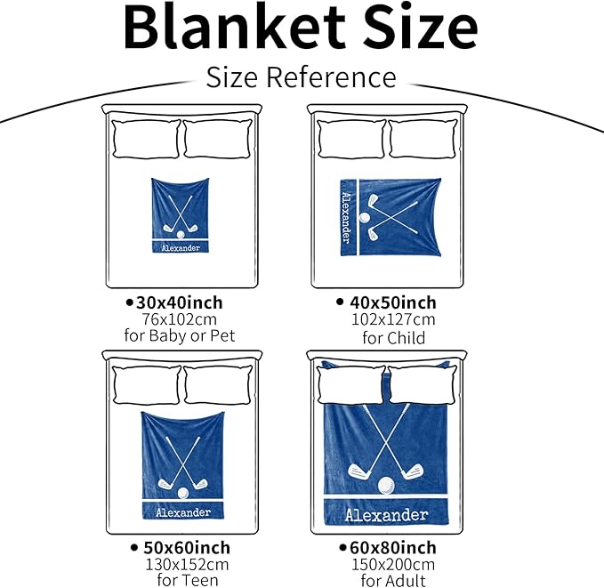 Custom Hockey Baby Nursery Blanket: Personalized Toddler Essentials for Boys and Girls - Birthday Gift for Hockeys Lovers - Soft Fluffy Warm Skin Blankets (30 * 40Inch)
