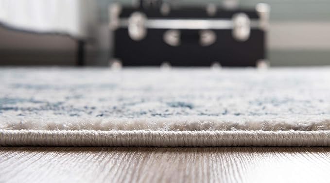 Rugs.com Charleston Collection Rug – 5' x 8' Ivory Low-Pile Rug Perfect for Living Rooms, Large Dining Rooms, Open Floorplans