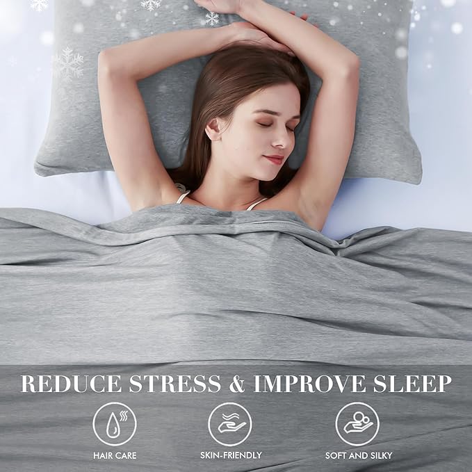 Cooling Blanket for Hot Sleepers Night Sweats Queen Size Cool Summer Blanket 79 X 86in Japanese Q-Max>0.5 Arc-Chill Cooling Fiber Keep Adults/Children Cool All Night Soft Breathable All-Season-Grey