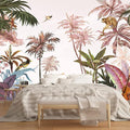 Tropical Wallpaper Botanical Palm Leaf Wall Mural Jungle Forest Rainforest Mural Wallpaper(Not Peel n' Stick)