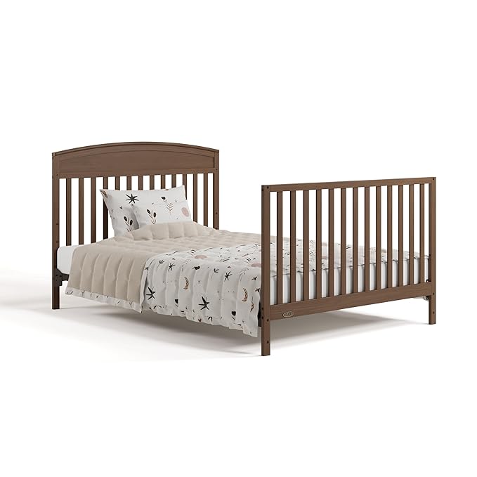 Graco Benton 5-in-1 Convertible Crib with Drawer (Hazelnut) – GREENGUARD Gold Certified, Converts from Baby Crib to Toddler Bed, Daybed and Full-Size Bed, Full-Size Nursery Storage Drawer