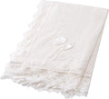 Booulfi Baby Blanket for Girls Boys Swaddles for Newborns Receiving Blankets Neutral Baptism Christening Knit White Baby Blanket Small Baby Crib Blanket, 37x42