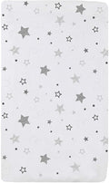 American Baby Company 100% Natural Cotton Fitted Cradle/Bassinet Sheet 36" x 18" - Soft, Breathable & Hypoallergenic Bed Sheet, Super Stars, Neutral for Boys & Girls