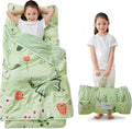 Toddler Nap Mat with Pillow and Blanket, Extra Large Rolled Napping Mats,Slumber Bags for Boys Girls,Kids Sleeping Bag for Daycare, Preschool Travel Camping