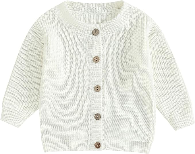 Newborn Baby Boy Girl Knit Sweater Cardigan Winter Warm Button Down Sweatshirt Top Outfit Cute Infant Fall Clothes