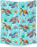 Turtle Stuff for Girls - 30" x 40" Inches Sea Turtle Throw Blanket for Kids - Green Warm Lightweight Blankets for Sofa, Lap & Office