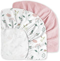 Little Grape Land Muslin Crib Sheets Fitted for Boys and Girls 2 Pack, 100% Cotton Baby Bed Sheets Soft Breathable, Neutral Fitted Baby Mattress Sheets for Standard Crib 52x28 inches, Pink Bunny