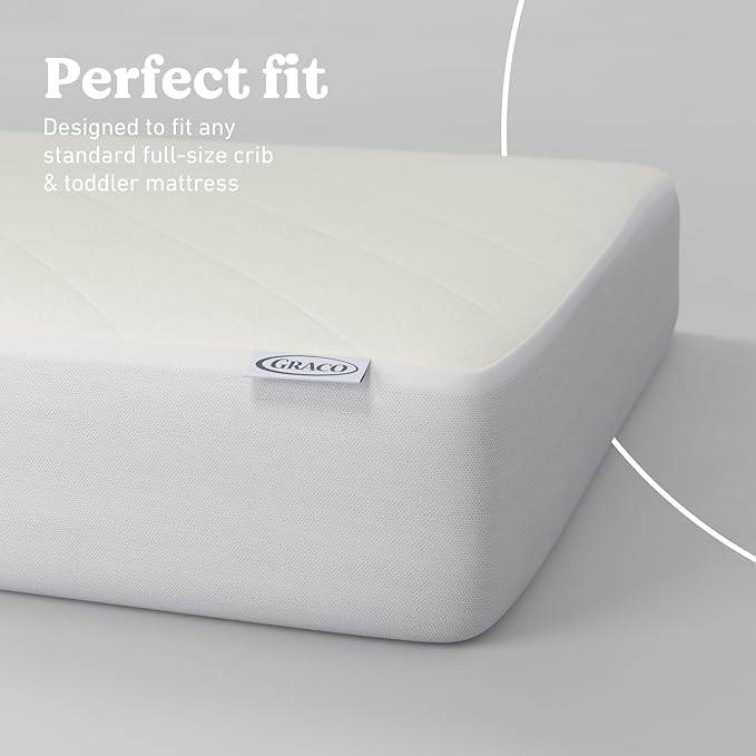Graco Ultra Dual-Sided Crib Mattress & Protector Value Bundle (2-Pack) – Includes GREENGUARD Gold Certified Crib Mattress, GREENGUARD Gold Certified Waterproof Protector