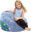 COMAX Bean Bag Chairs for Kids, Toddler BeanBag Sofa with Filler Bean Couch Stuffed for Boys and Girls, Lazy Floor Chair for Playroom, Nursery Room, Glowing Space