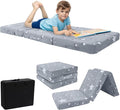 MeMoreCool Foldable Floor Mattress for Kids, Toddler Floor Nap Mat for Sleeping Daycare, Small Child Foldable Mattress Floor Bed, Trifold Futon Portable Tri Folding Mattress, Glow 75x25 Inch