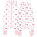 Mama Cheetah Toddler Sleep Sack with Feet 2T, 2.5 TOG Organic Cotton Baby Sleeping Bag with Legs, Baby Wearable Blankets for Walkers w/ 2-Way Zipper, Baby Sleep Sack for Girls Boys, Medium