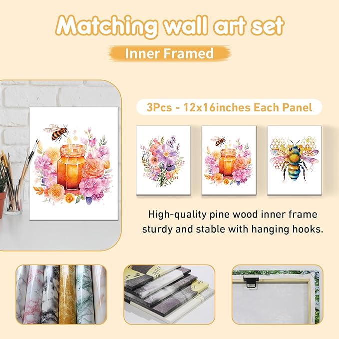 Custom Baby Crib Bedding Set, 5 Pcs Personalized Name Baby Crib Sets for Infant Toddler, Yellow Bee Nursery Bedding Set for Boy Girl, Double Layer Flannel Baby Bedding Sets Customized Gifts