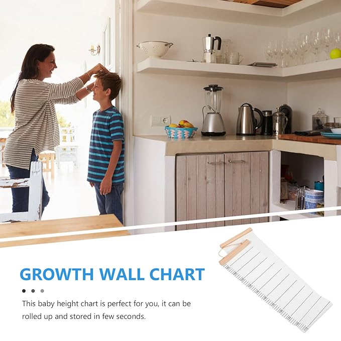 Removable Hanging Height Ruler Growth Chart for Wall Decor Oversize Measurement Chart for Tracking Development and Growth Recording