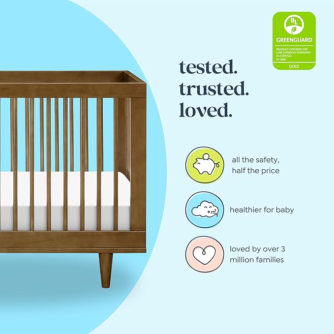 DaVinci Marley 3-in-1 Convertible Crib in Walnut, Greenguard Gold and FSC® Certified