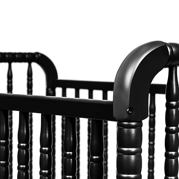 DaVinci Jenny Lind 3-in-1 Convertible Crib in Ebony, Removable Wheels, Greenguard Gold Certified