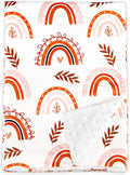 Pea Pod 30'' x 40''Baby Blankets, Rainbow Toddler Newborn Blanket for Boys Girls, Super Soft Minky and Dotted Backing, Double Layer, Crib Receiving Blanket for Nursery/Stroller/Toddler Bed/Carseat