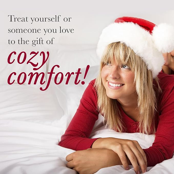 Southshore Fine Living, Inc. 6-Piece Christmas Bedding Cal King/King, Christmas Comforter King, 2 Throw Pillows, 2 Shams, 1 Throw Pillow Cover, Snowflake Bedding, Holiday Comforter - Holly Jolly