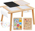 Sensory Table for Toddlers 1-3 with 2 Large Storage Bins, 4 Montessori Activity Boards and Paper Roll, Educational & Multi-Functional Gift for Kids Draw and Play