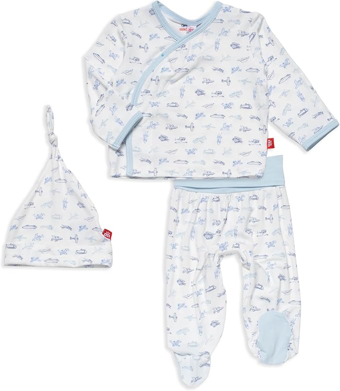 Magnetic Me Modal Newborn Take Home Kimono Set | Silky Soft Modal Fabric