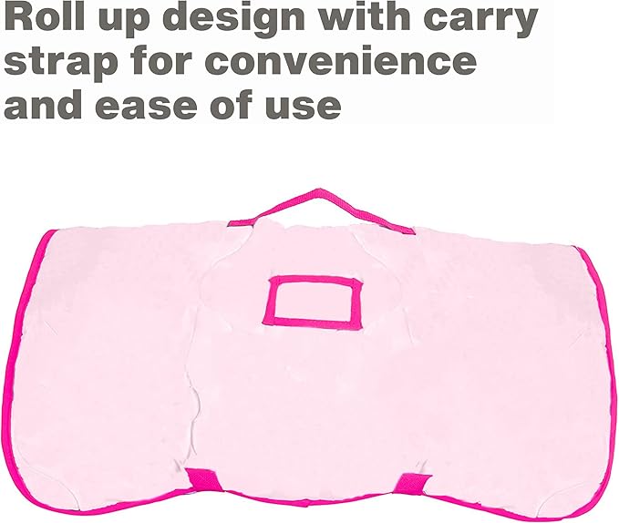 EVERYDAY KIDS Toddler Nap Mat with Removable Pillow -Born to Dance Ballerina- Carry Handle with Straps Closure, Rollup Design, Soft Microfiber for Preschool, Daycare, Sleeping Bag - Ages 2-6 Years