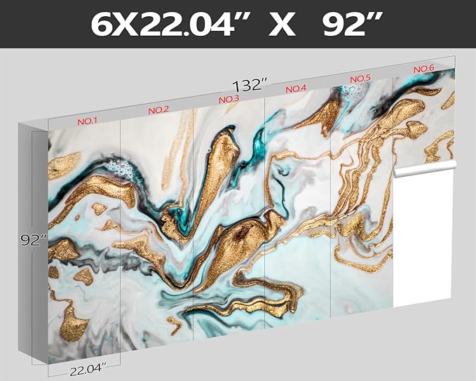 XMPMBM-Gold Quicksilver Marble Fabric Wallpaper Abstraction Art Textured Living Room Bedroom Bathroom Wall Mural-W 132" X H 92"（93 Square Foot）