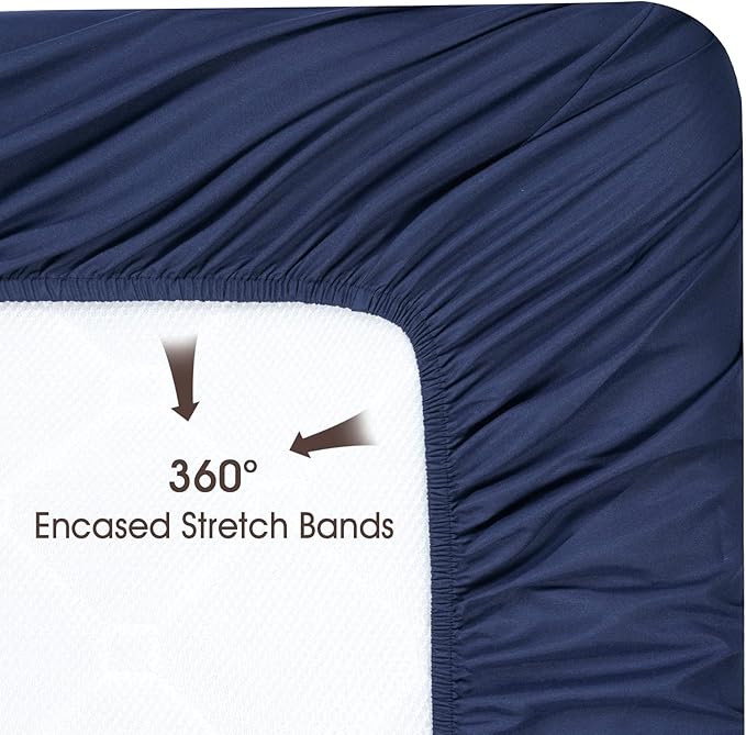 PHF 3 Pack Soft Dinosaur Crib Sheets Fitted, Comfy Breathable Baby Sheets for Boys Girls, 28x52 Inches Fits Standard Crib and Toddler Mattresses, Navy Dinosaur